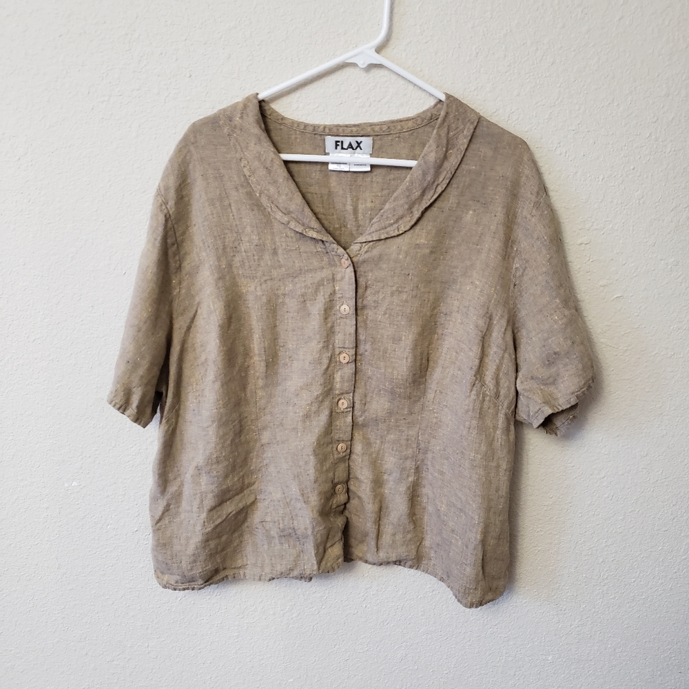FLAX Linen Button Down Shirt